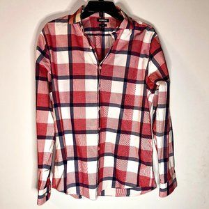Men's Express Plaid Slim Dress Shirt